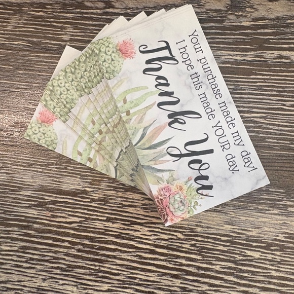 50 THANK YOU - BUSINESS CARDS - CACTUS DESIGN - Picture 4 of 8